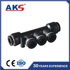 유니온 트리플 공압 푸시 인 피팅